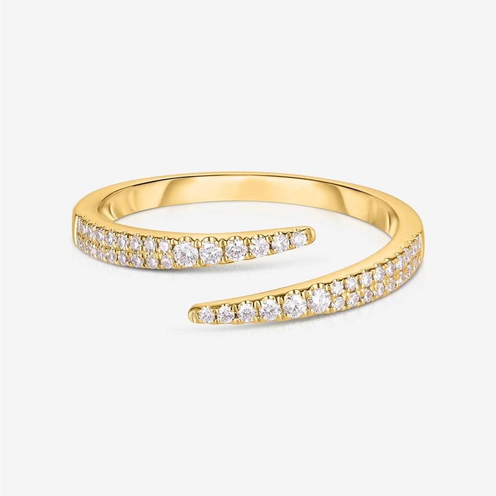Ring Concierge Open Diamond Wrap Ring - 14k Yellow Gold, size 9